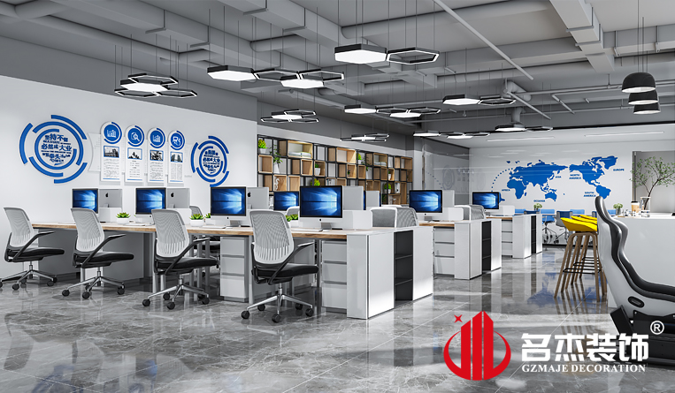 开放办公区装修设计效果